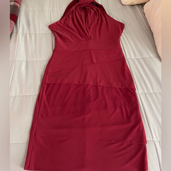 Cute Criss Cross Red Dress - Picture 2 of 6